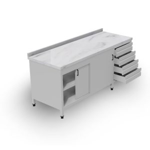 Mermer Tabanlı Çekmeceli Tezgah