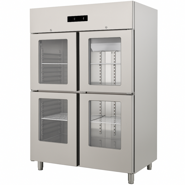 4 Yarım Cam Kapı Dik Tip Buzdolabı