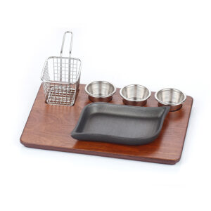 Döküm Demir Bodrum Fajita Sunum Seti – MDF