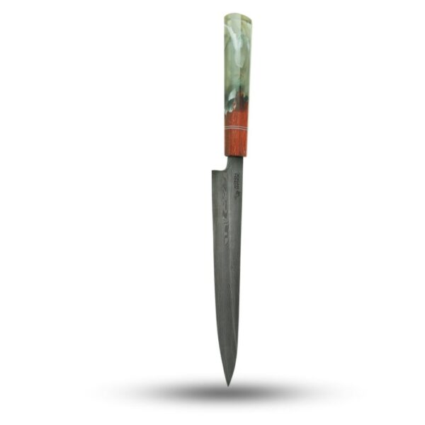 DOĞAN ÇİFTEL Damascus Yanagiba Fleto Bıçağı devm