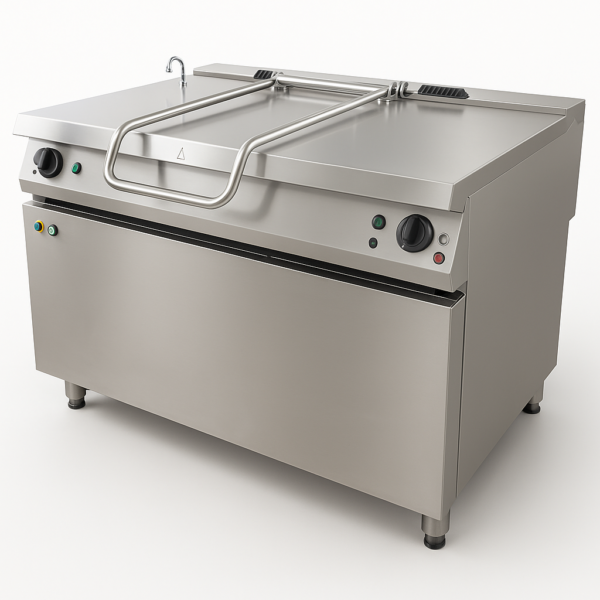 Devrilir Tava 900 Seri Gazlı -Elektrik Kaldırma Motorlu 205 Lt. 160x90x85-Elektronik Ateşlemeli