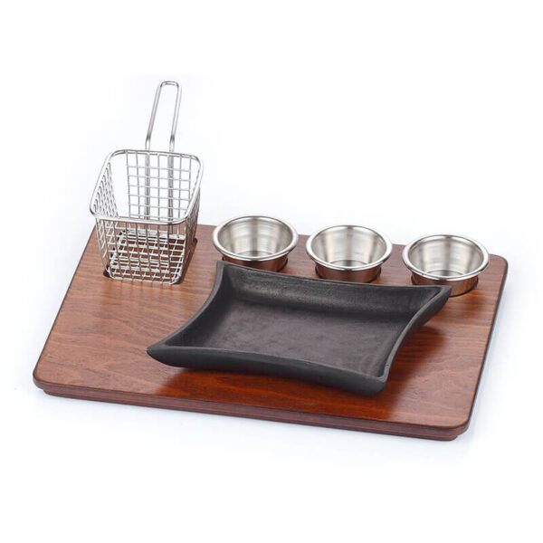 Döküm Demir Marmaris Fajita Sunum Seti – MDF