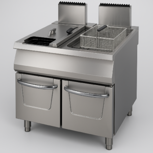 Fritöz Dolaplı 900 Seri Gazlı 80x90x85