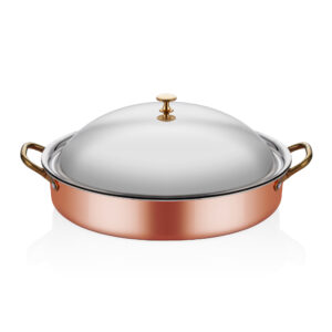 MM Bakır Oval Derin Sahan + Kapak