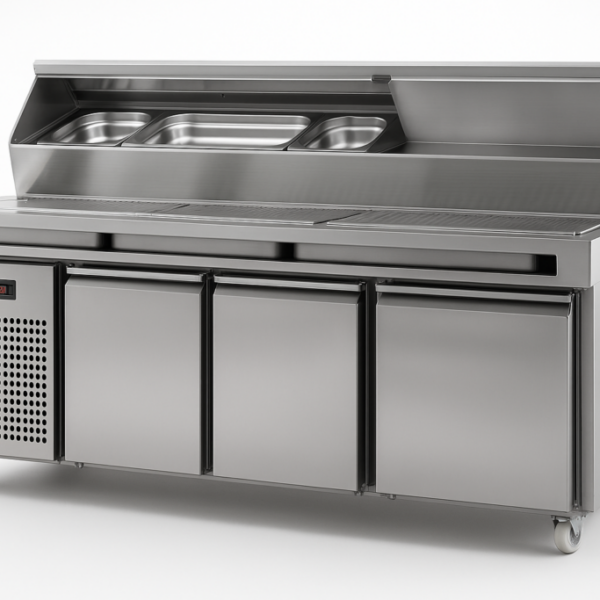 Make Up Pizza Hazırlık Dolabı 188X80 Özel Pizza Önü Telli