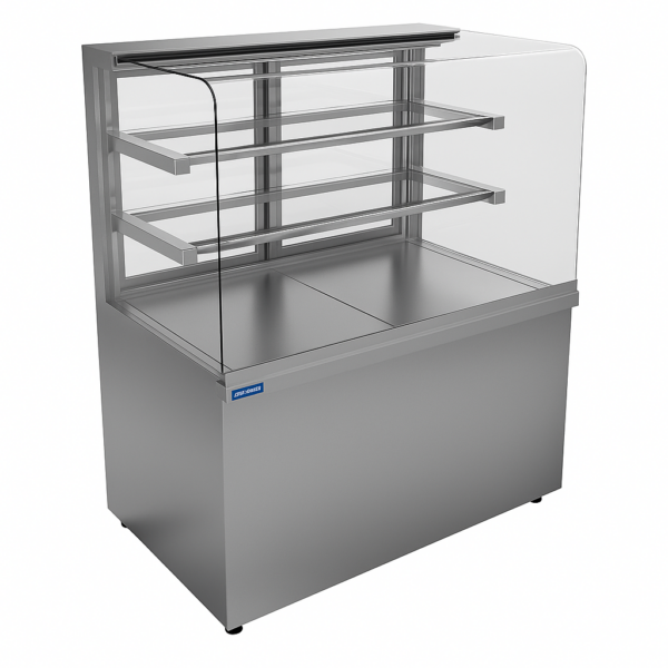 Nötr Düz Camlı Teşhir Dolabı