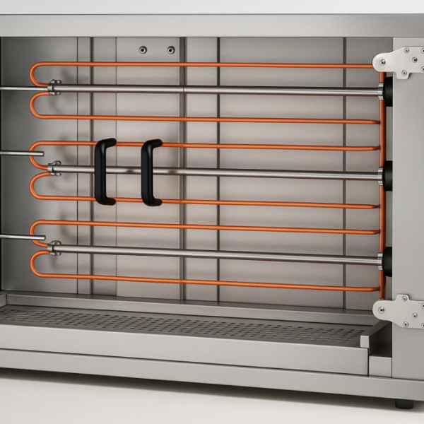 Piliç Çevirme Makinesi 3 Şiş 12-15 Piliç Kapasite Elektrikli