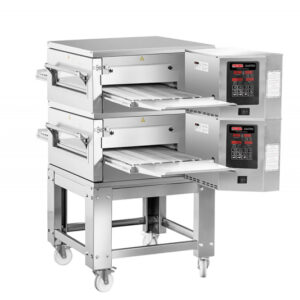 SGS Elektrikli Konveyörlü 50cm Bantlı Çift Katlı Pizza Fırını PO-KD50